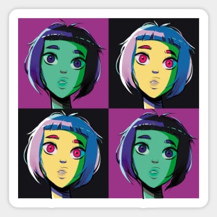 Pop Art Girl Sticker